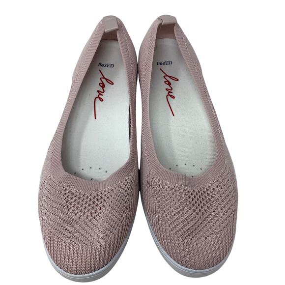 ED Ellen Degeneres Afuera Slip On Ballet Flats Womens Size 10 Pink Mesh - Picture 3 of 6
